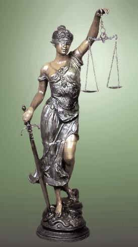 Scales of Justice by Mayer, Large Bronze